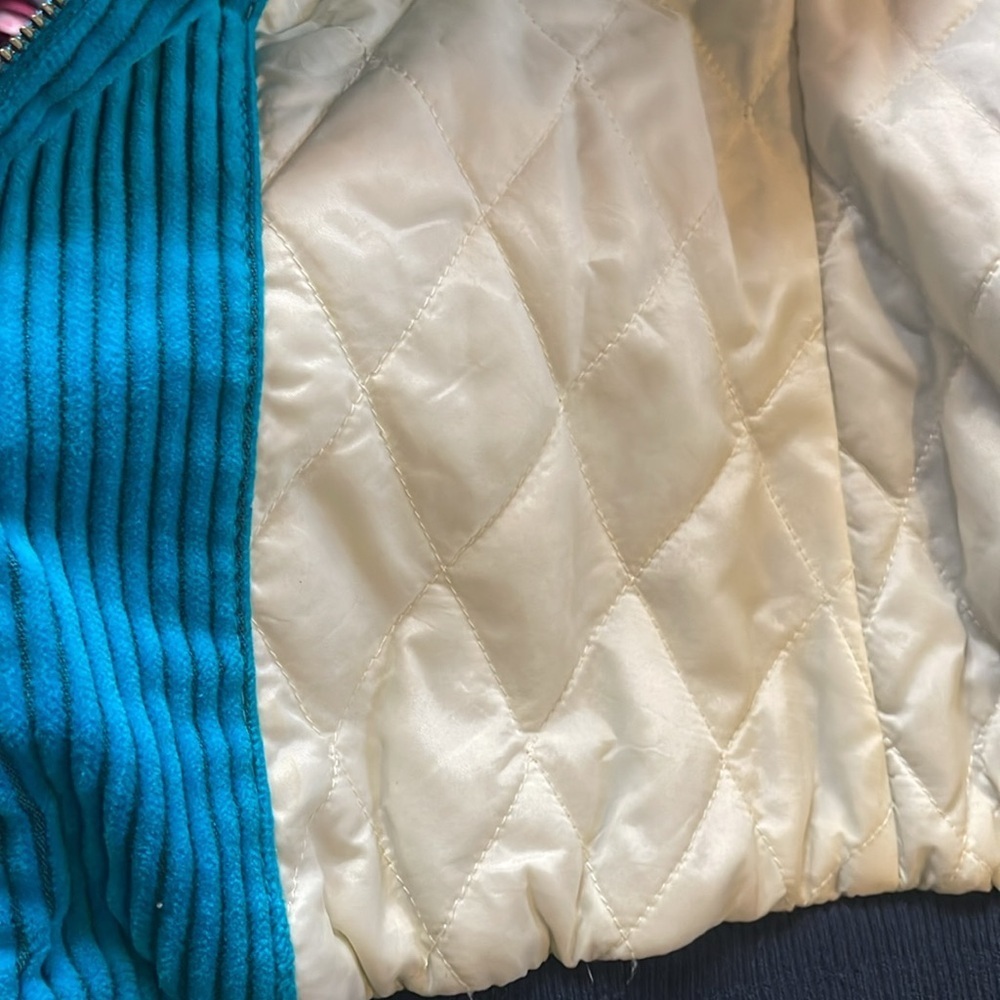 Vintage Oakley Size Small Quilted Corduroy aqua Jacket - Picture 14 of 14